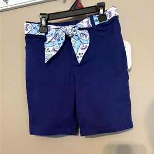 NWT Wonder Nation Belted Bermuda Short Blue size 6